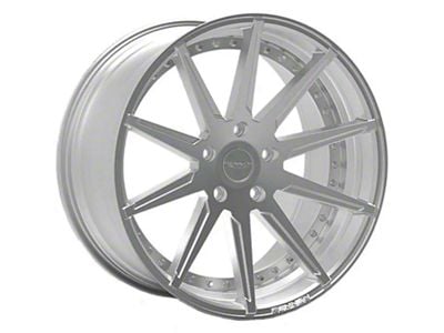 Rennen CSL-6 Silver Machined with Chrome Bolts Wheel; 20x9 (08-23 RWD Challenger, Excluding Widebody)